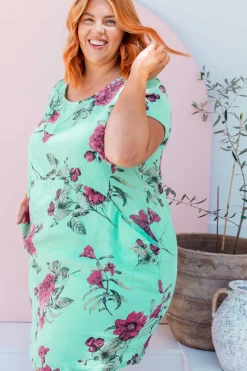 Eve Dress in Aqua