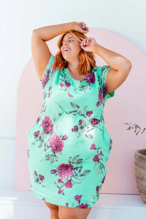 Eve Dress in Aqua