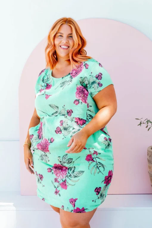 Eve Dress in Aqua