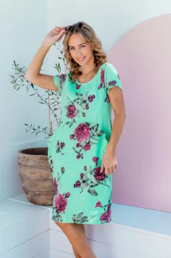 Eve Dress in Aqua