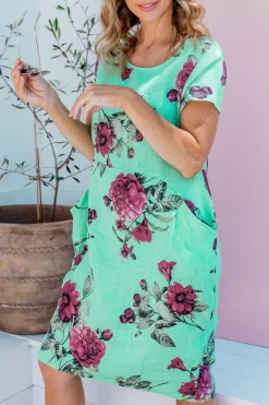 Eve Dress in Aqua