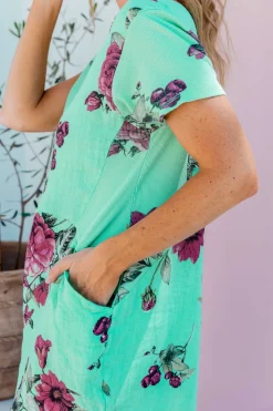 Eve Dress in Aqua