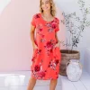 Eve Dress in Hibiscus