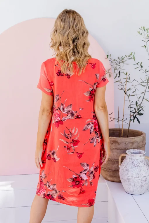Eve Dress in Hibiscus