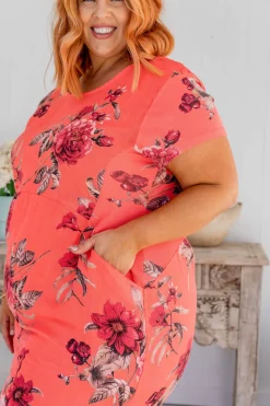 Eve Dress in Hibiscus