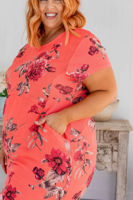 Eve Dress in Hibiscus