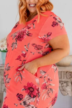 Eve Dress in Hibiscus