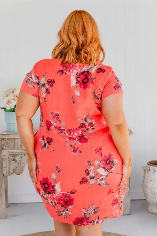 Eve Dress in Hibiscus