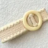 Extra Length Stretch Belt with Cream Buckle