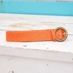 Extra Length Stretch Belt in Bright Orange