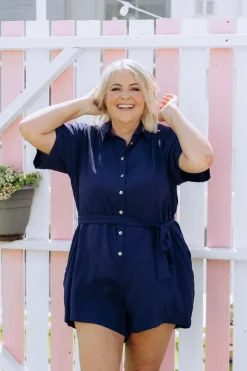 Giulia Playsuit in Navy