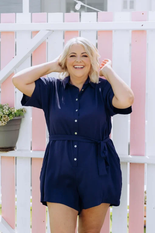 Giulia Playsuit in Navy