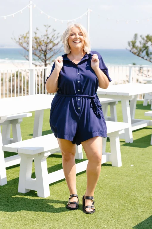 Giulia Playsuit in Navy