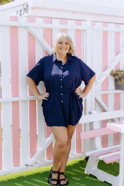 Giulia Playsuit in Navy