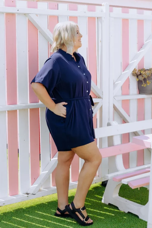 Giulia Playsuit in Navy