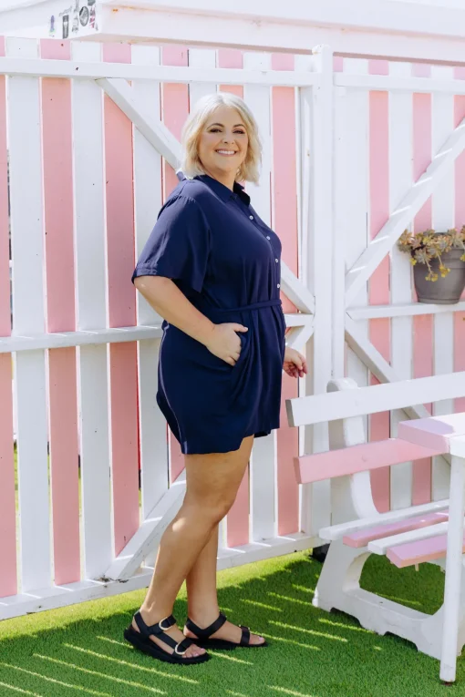 Giulia Playsuit in Navy