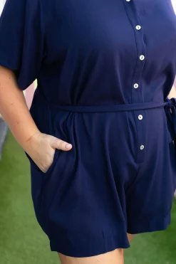 Giulia Playsuit in Navy