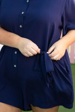 Giulia Playsuit in Navy