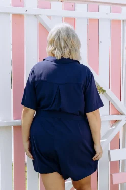 Giulia Playsuit in Navy