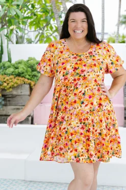 Greta Party Dress in Sunshine Floral