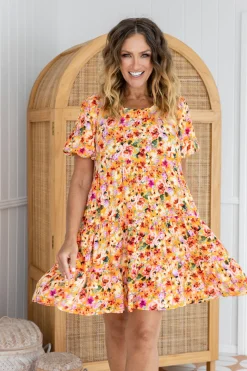 Greta Party Dress in Sunshine Floral