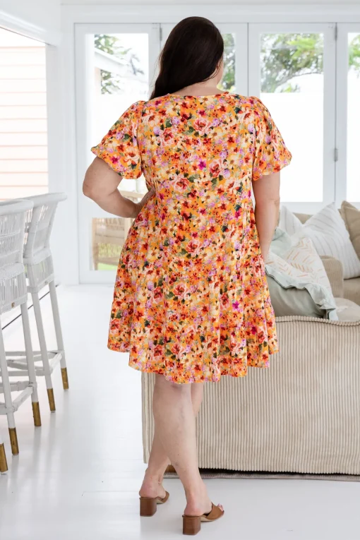 Greta Party Dress in Sunshine Floral
