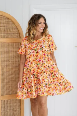 Greta Party Dress in Sunshine Floral