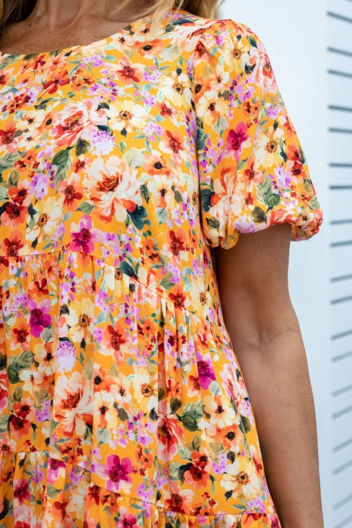 Greta Party Dress in Sunshine Floral
