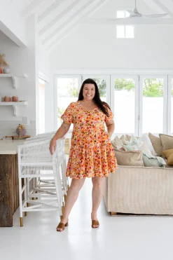 Greta Party Dress in Sunshine Floral
