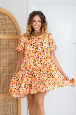 Greta Party Dress in Sunshine Floral