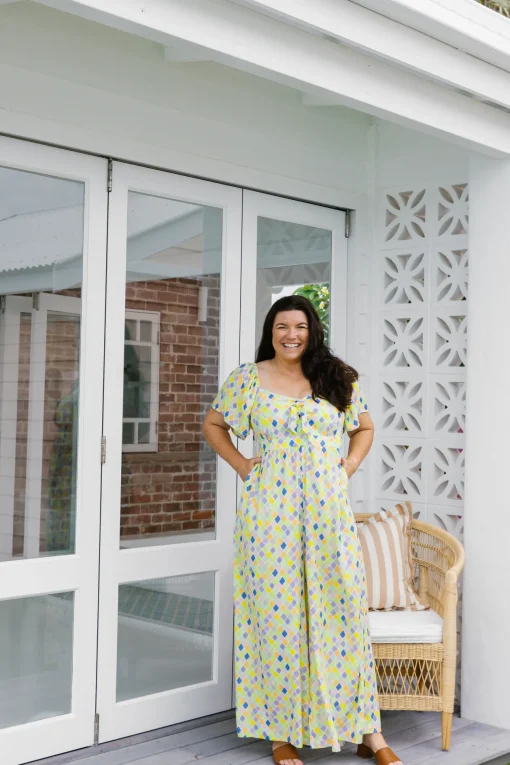 Hazel Jumpsuit in Diced
