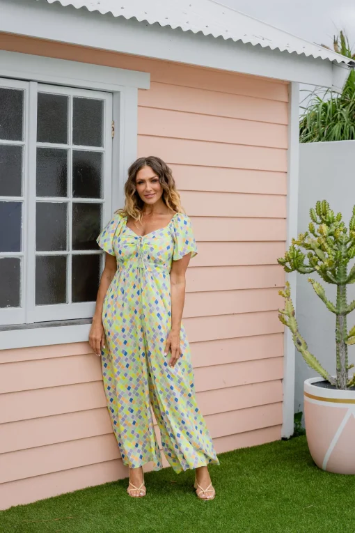Hazel Jumpsuit in Diced