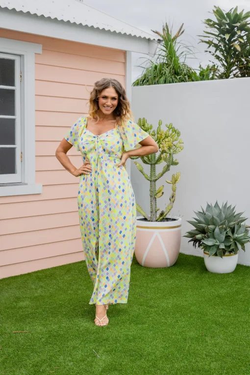 Hazel Jumpsuit in Diced
