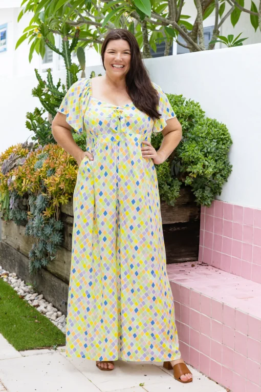 Hazel Jumpsuit in Diced
