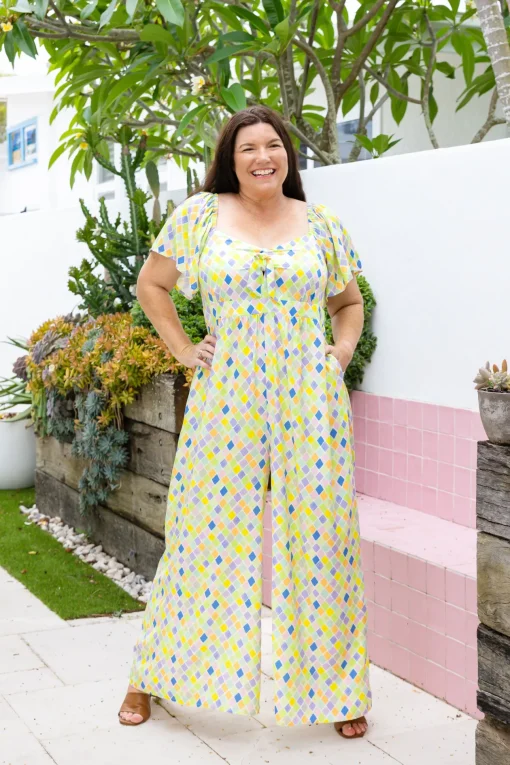Hazel Jumpsuit in Diced