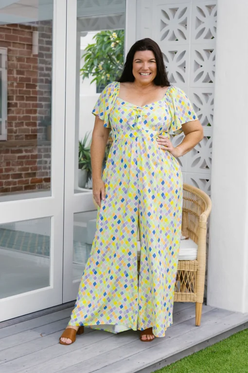 Hazel Jumpsuit in Diced