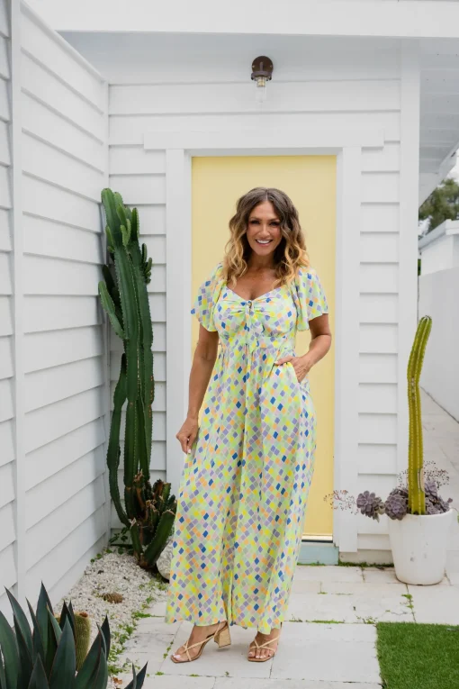Hazel Jumpsuit in Diced