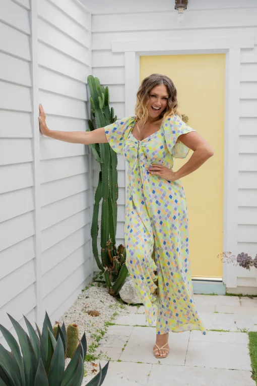Hazel Jumpsuit in Diced
