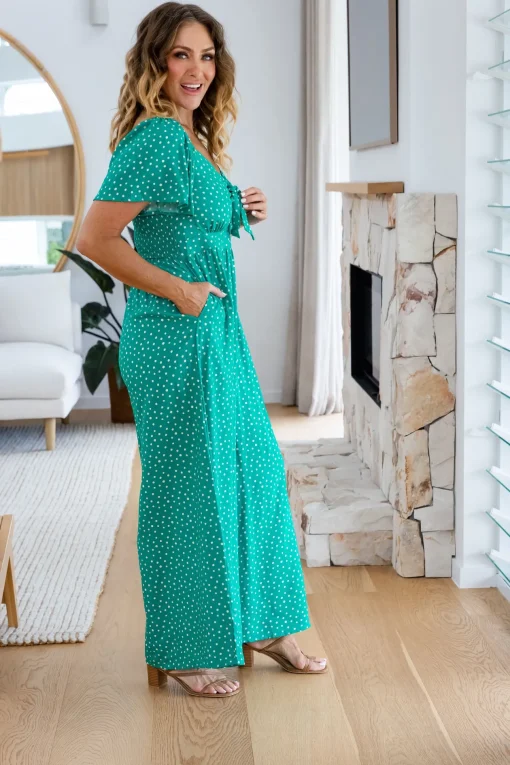 Hazel Jumpsuit in Green