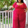 Hazel Jumpsuit in Red