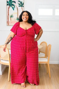 Hazel Jumpsuit in Red