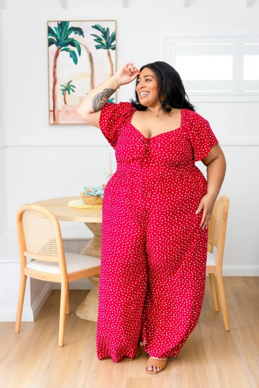 Hazel Jumpsuit in Red