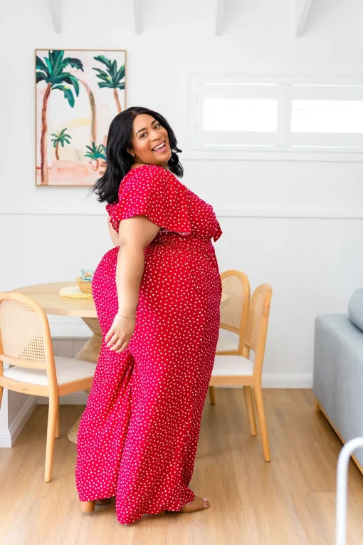 Hazel Jumpsuit in Red