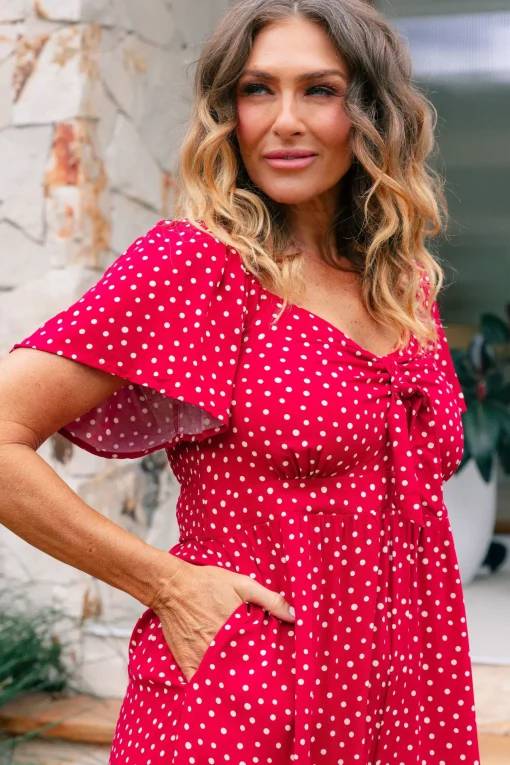 Hazel Jumpsuit in Red