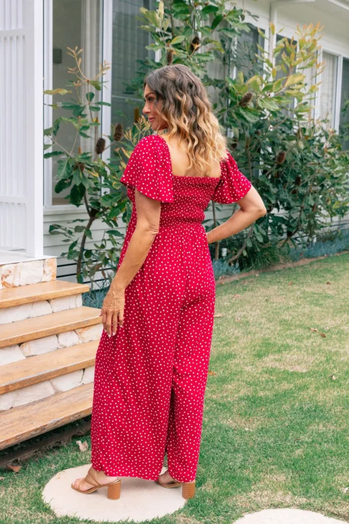 Hazel Jumpsuit in Red