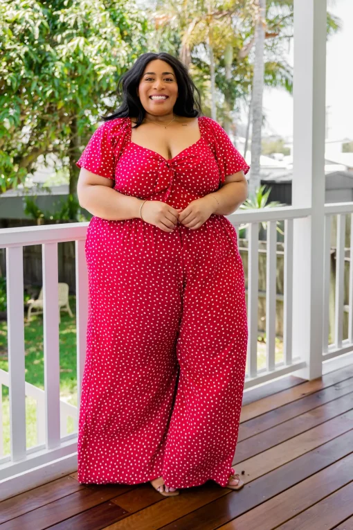 Hazel Jumpsuit in Red