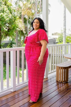 Hazel Jumpsuit in Red