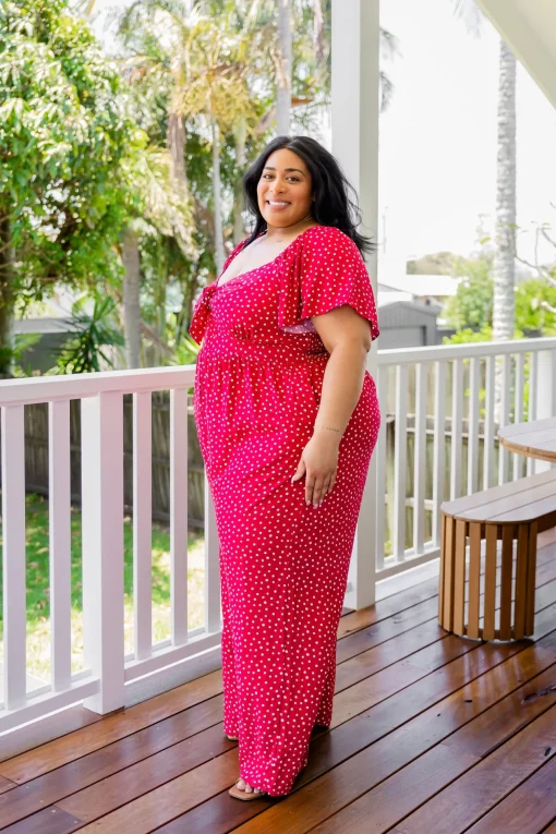 Hazel Jumpsuit in Red