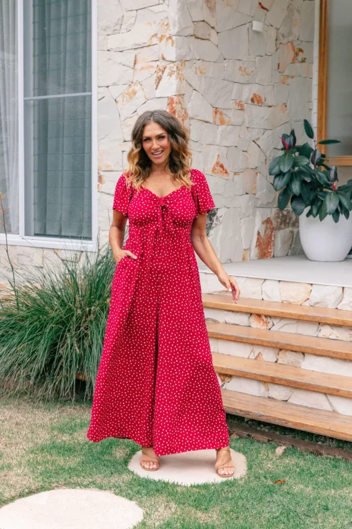 Hazel Jumpsuit in Red