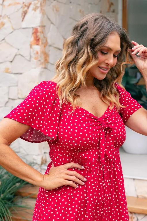 Hazel Jumpsuit in Red